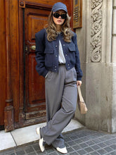 Tossy Herbst Frauen Strickjacke Jacken Mode Hohe Taille Langarm Tasche Streetwear Solide Patchwork Outwear Damen Y2k Mantel Neue